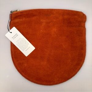 NWT BAGGU Large Rust Milled Leather U-Pouch